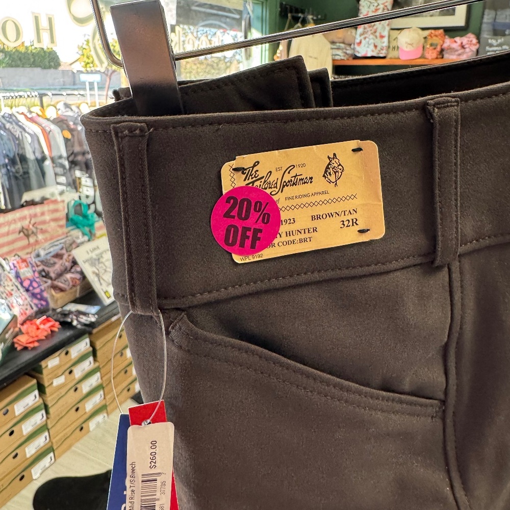 The Tailored Sportsman Brown/Tan Trophy Hunter Mid Rise Breeches 32R